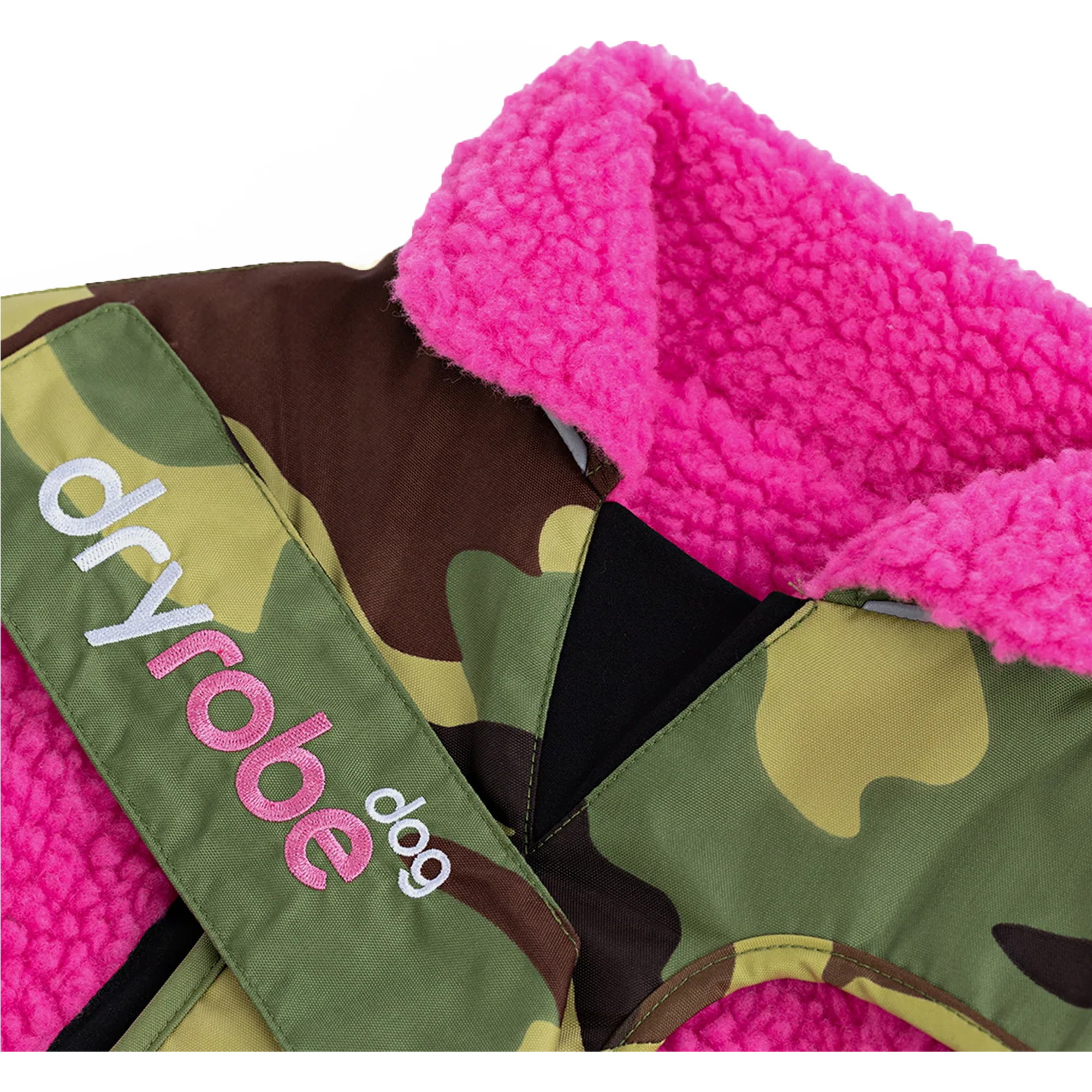 2026 Dryrobe Dog Coat V3DRDC - Pink / Camo